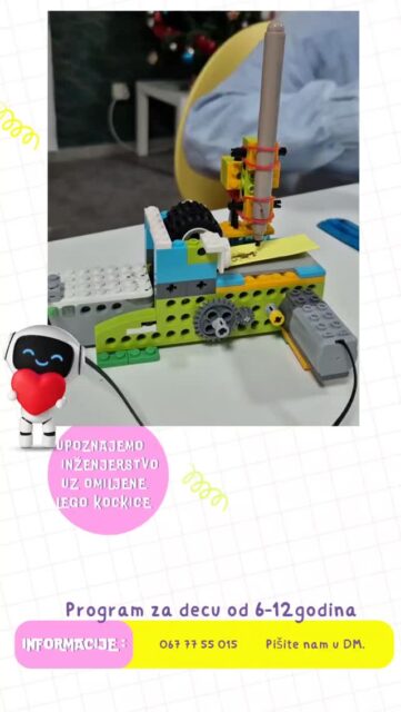 Program koji utiče na koncentraciju, strpljenje i vizaualnu percepciju. 
⚙️Učimo kako da se suočavamo sa problemima i greškama prilikom sklapanja modela. 
Ovaj program donosi mnoge benefite za dalji razvoj dece
🪐Za više informacija pošite nam u dm.🛸